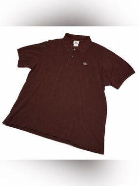 XL Lacoste polo shirt in brown/burgundy
